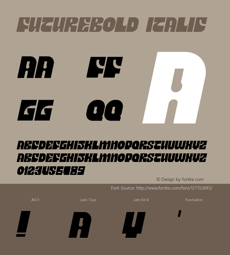 Futurebold Italic Version 1.001;Fontself Maker 3.5.1图片样张