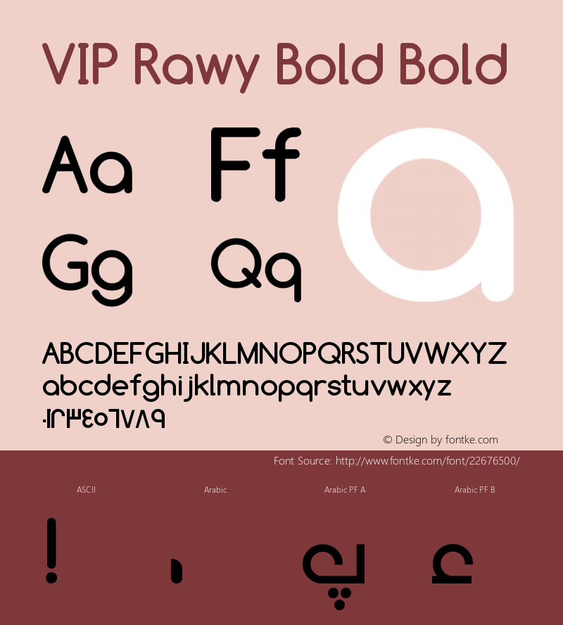 VIP Rawy Bold Bold Version 1.00 August 30, 2014, initial release图片样张