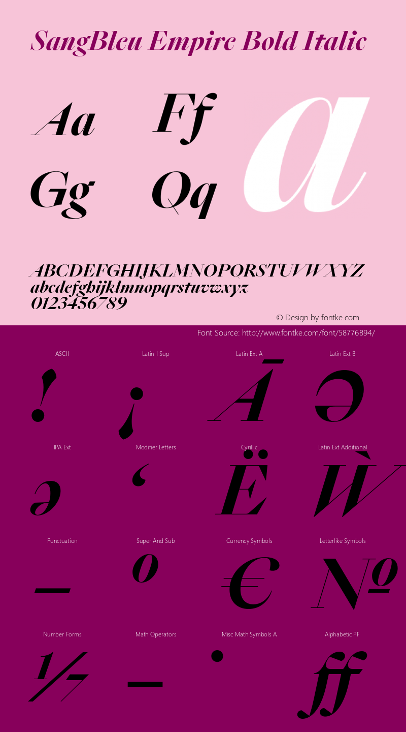 SangBleu Empire Bold Italic Version 2.500图片样张