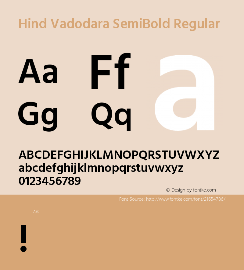 Hind Vadodara SemiBold Regular 图片样张