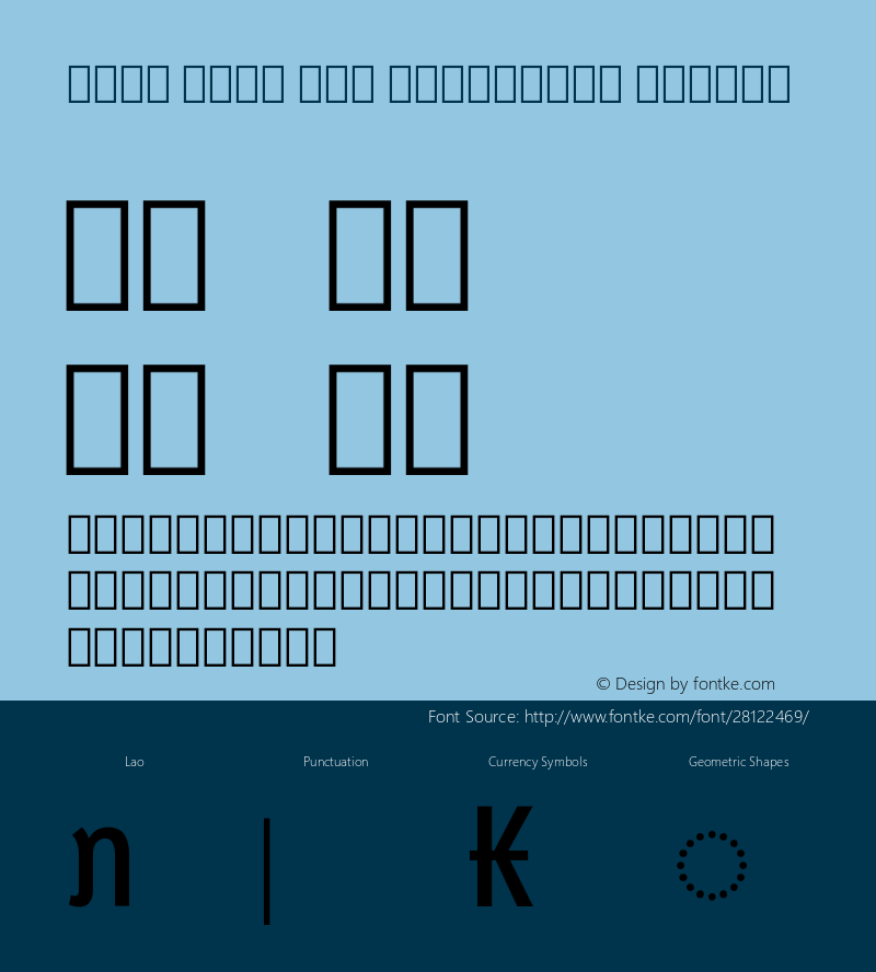 Noto Sans Lao Condensed Medium Version 2.000图片样张