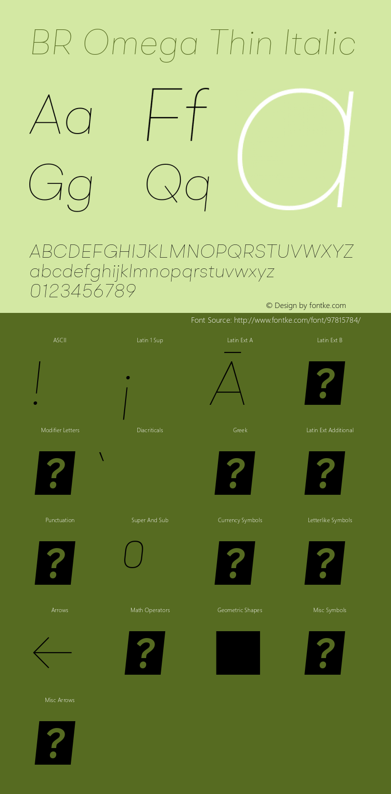 BR Omega Thin Italic 1.001图片样张