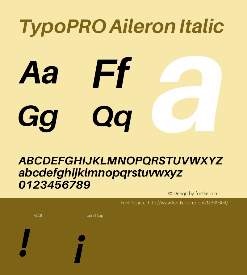 TypoPRO Aileron Italic Version 1.000;PS 001.000;hotconv 1.0.70;makeotf.lib2.5.58329图片样张