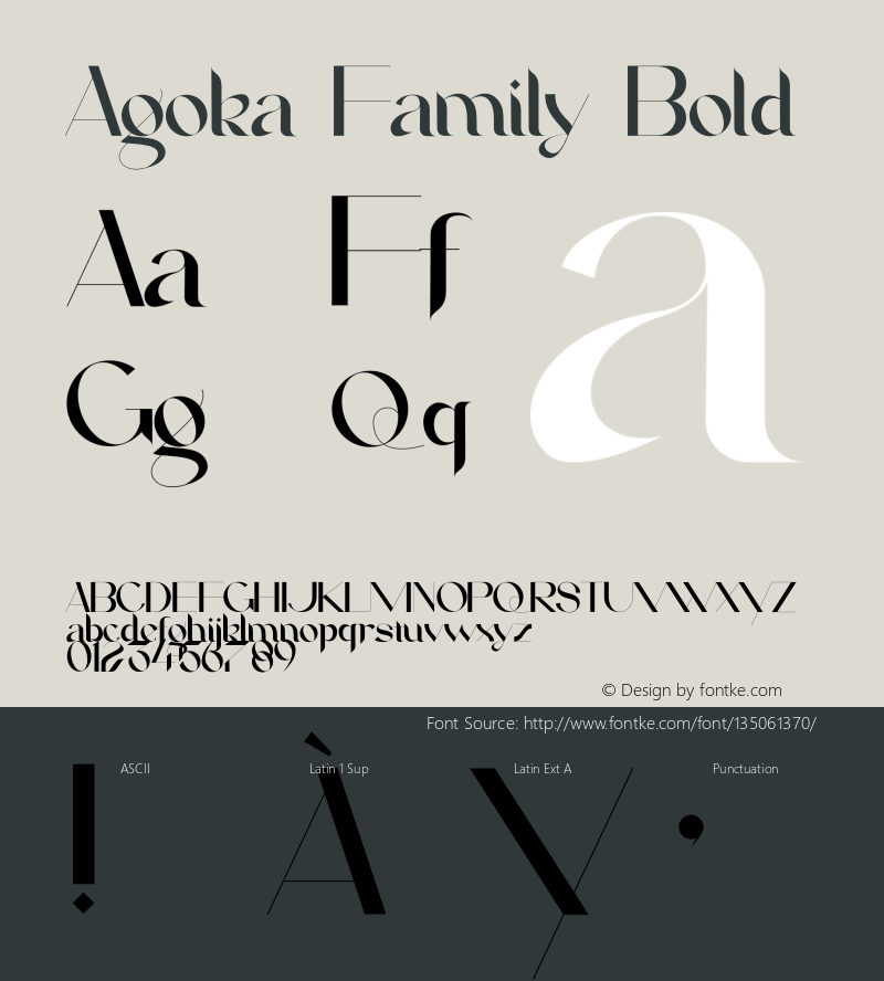 Agoka Family Bold Version 1.005;Fontself Maker 3.5.4图片样张