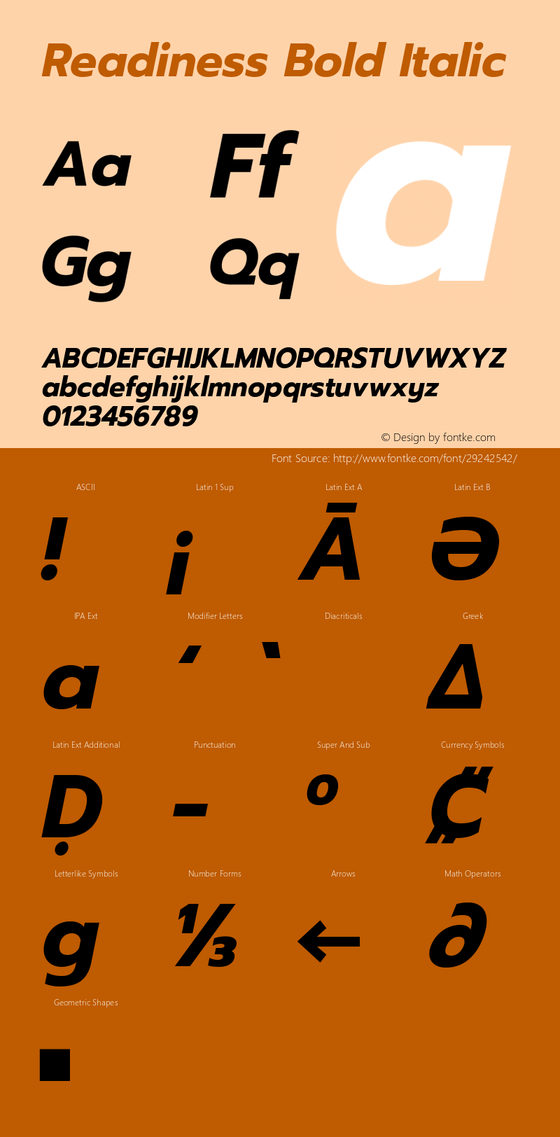 Readiness Bold Italic Version 1.00;April 23, 2019;FontCreator 11.5.0.2425 64-bit; ttfautohint (v1.8.3)图片样张