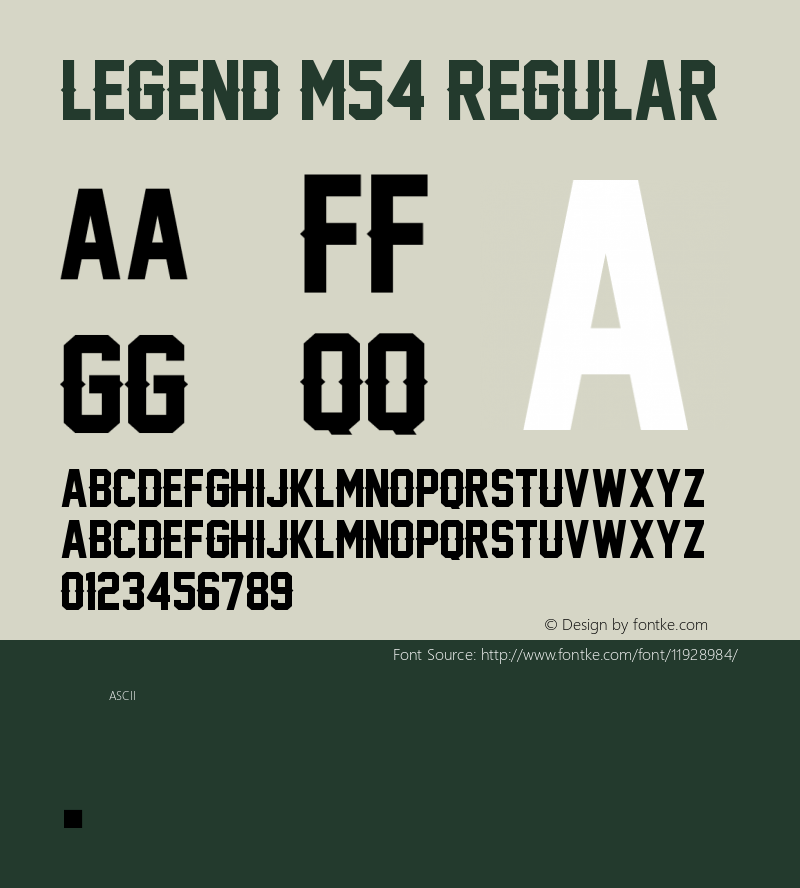 Legend M54 Regular Version 1.00 July 3, 2010, initial release图片样张