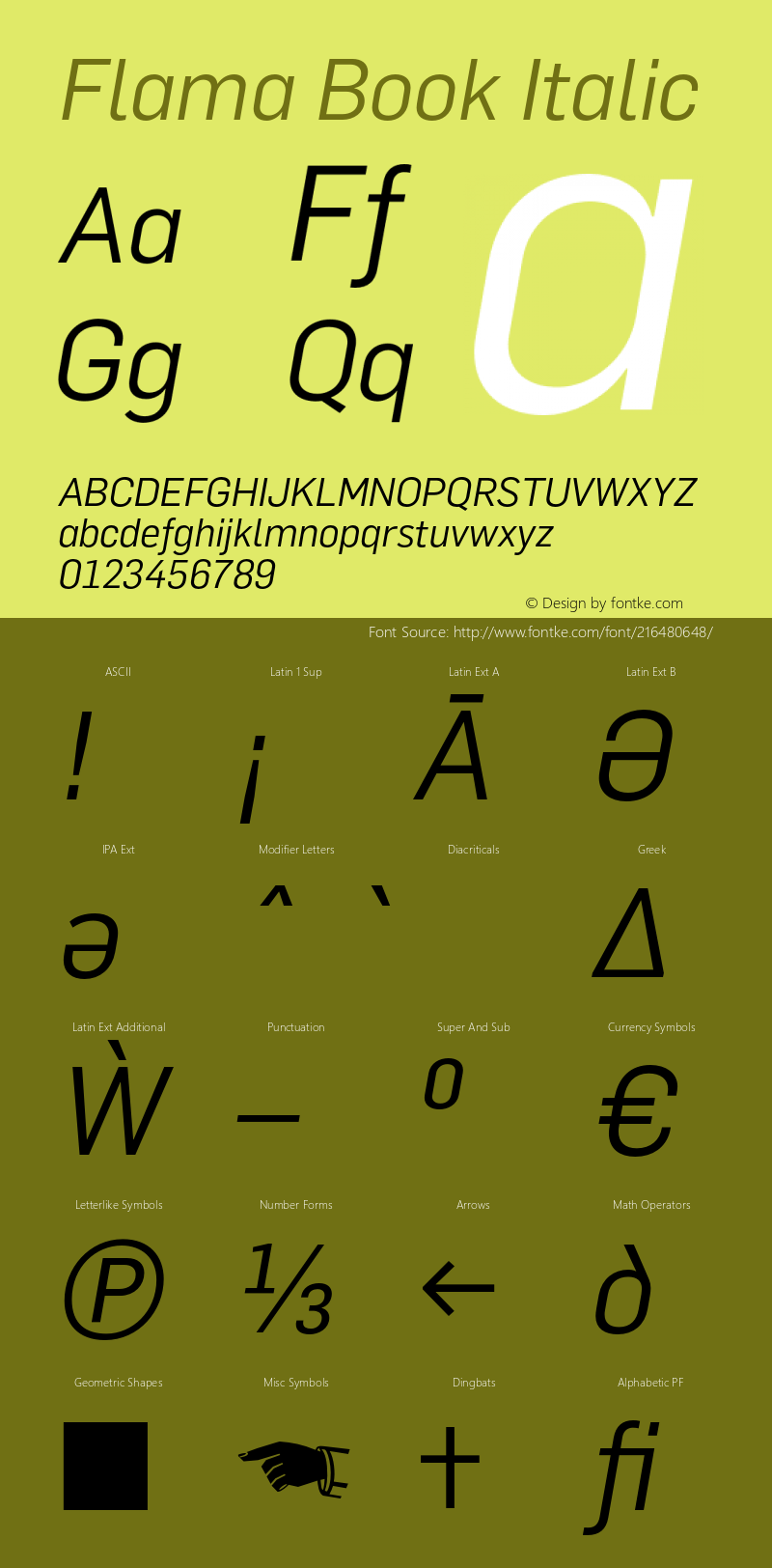 Flama Book Italic Version 2.000图片样张