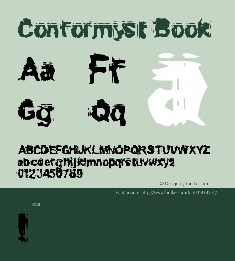 Conformyst Book Version Macromedia Fontograp图片样张