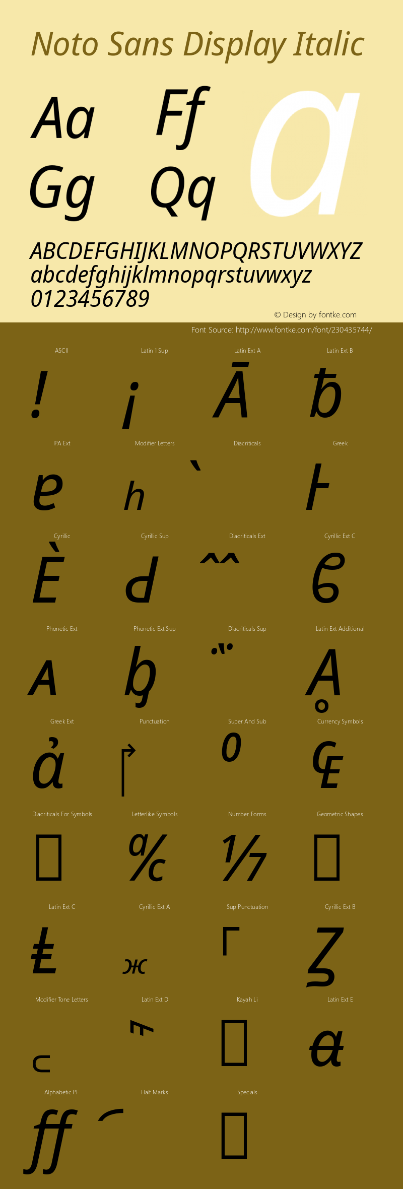 Noto Sans Display Italic Version 2.008图片样张