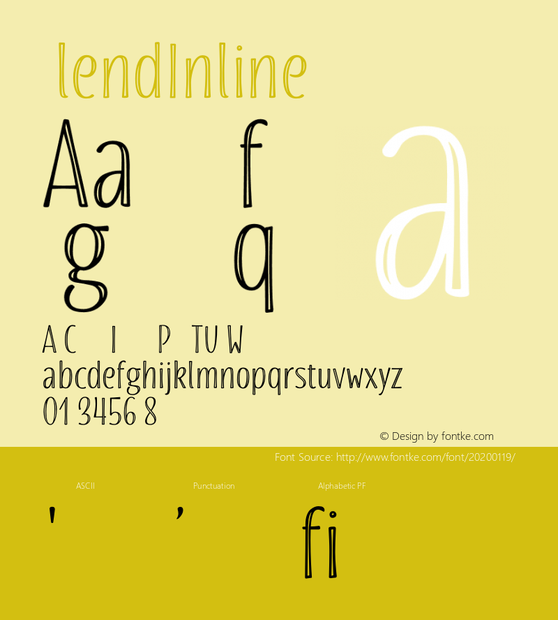 ☞BlendInline Version 1.000;com.myfonts.easy.typesenses.blend.inline.wfkit2.version.4t8i图片样张