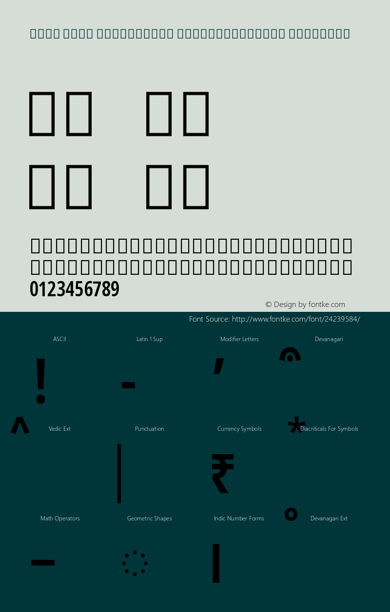 Noto Sans Devanagari ExtraCondensed SemiBold Version 2.000;GOOG;noto-source:20170915:90ef993387c0图片样张