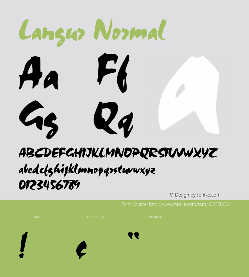 Langur Normal 1.0 Mon May 15 08:59:51 1995图片样张