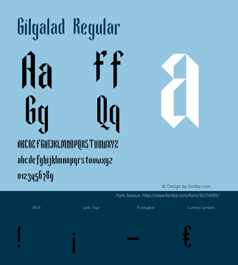 Gilgalad Regular Version 1.0图片样张