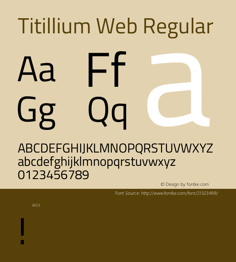 Titillium Web Regular 图片样张