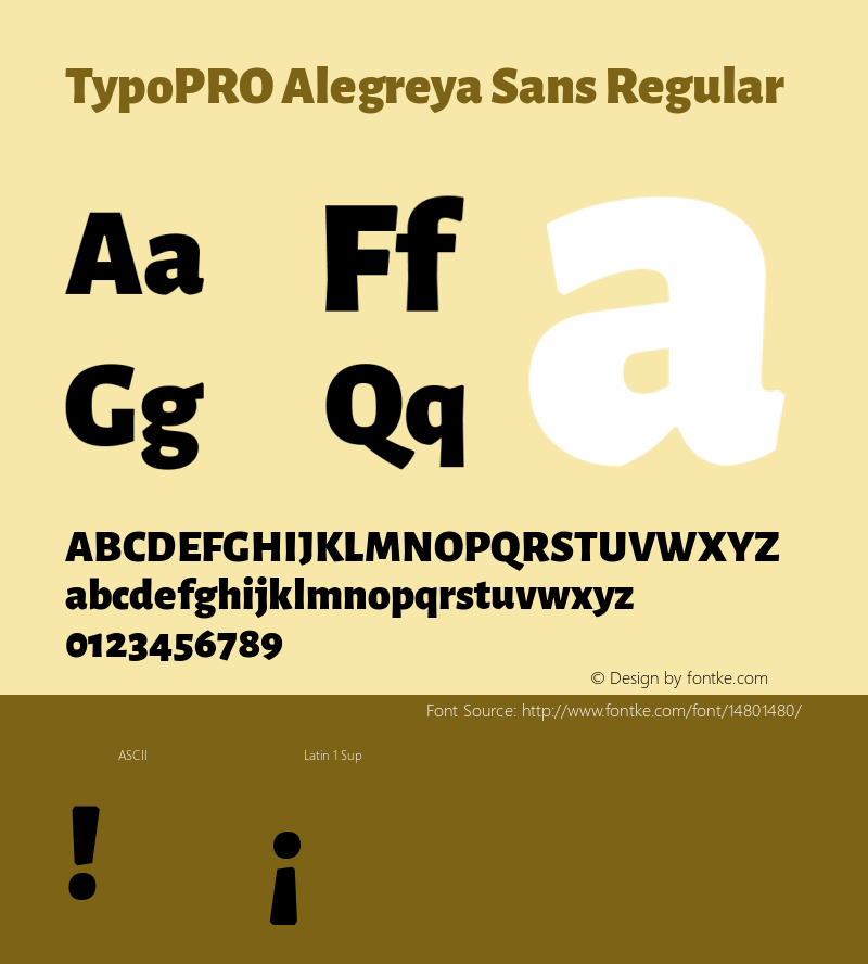 TypoPRO Alegreya Sans Regular Version 1.000;PS 001.000;hotconv 1.0.70;makeotf.lib2.5.58329 DEVELOPMENT图片样张