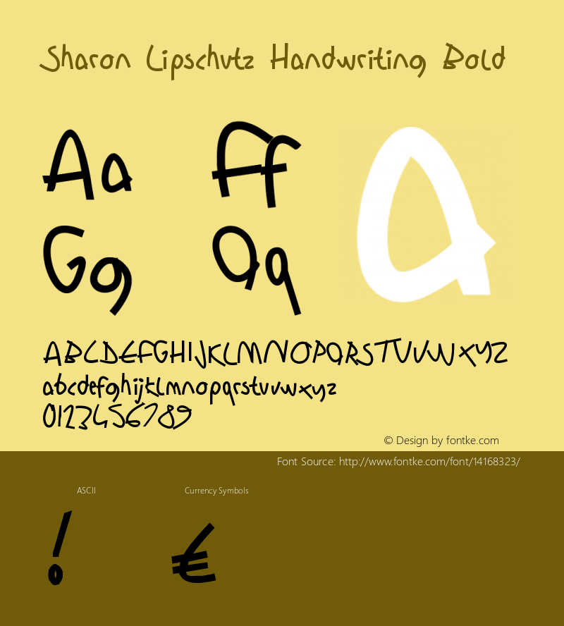 Sharon Lipschutz Handwriting Bold Version 1.000图片样张