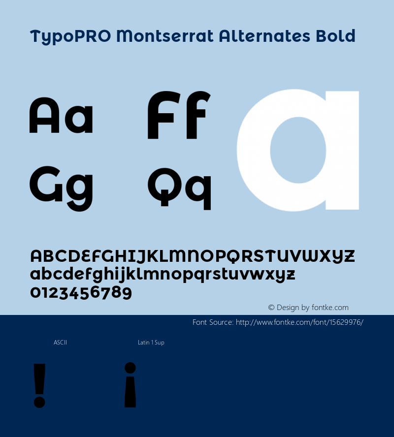 TypoPRO Montserrat Alternates Bold Version 2.001图片样张