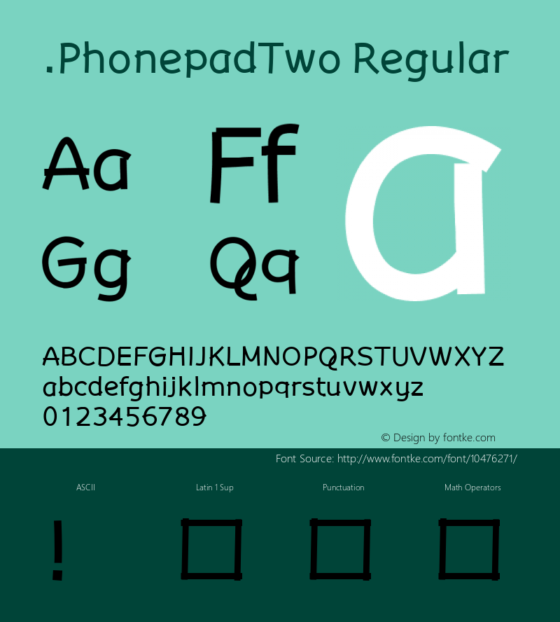 .PhonepadTwo Regular 6.1d5e1图片样张