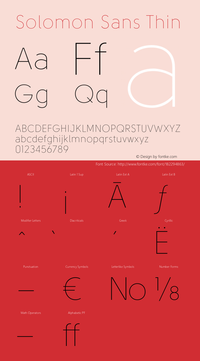 Solomon Sans Thin Version 1.000;PS 001.000;hotconv 1.0.88;makeotf.lib2.5.64775图片样张