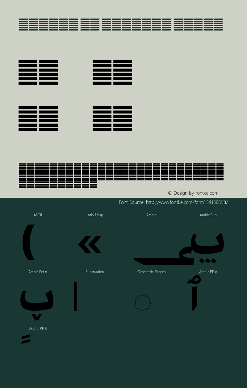 Arabic UI Display Heavy Version 2.00 February 20, 2018图片样张