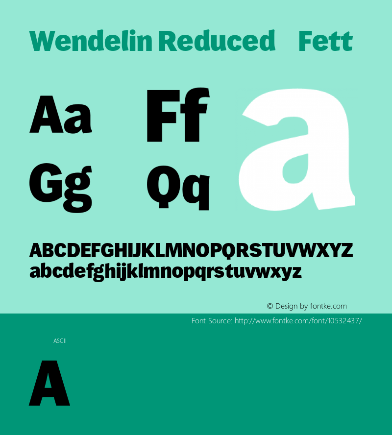 Wendelin Reduced 85 Fett Version 6.013图片样张