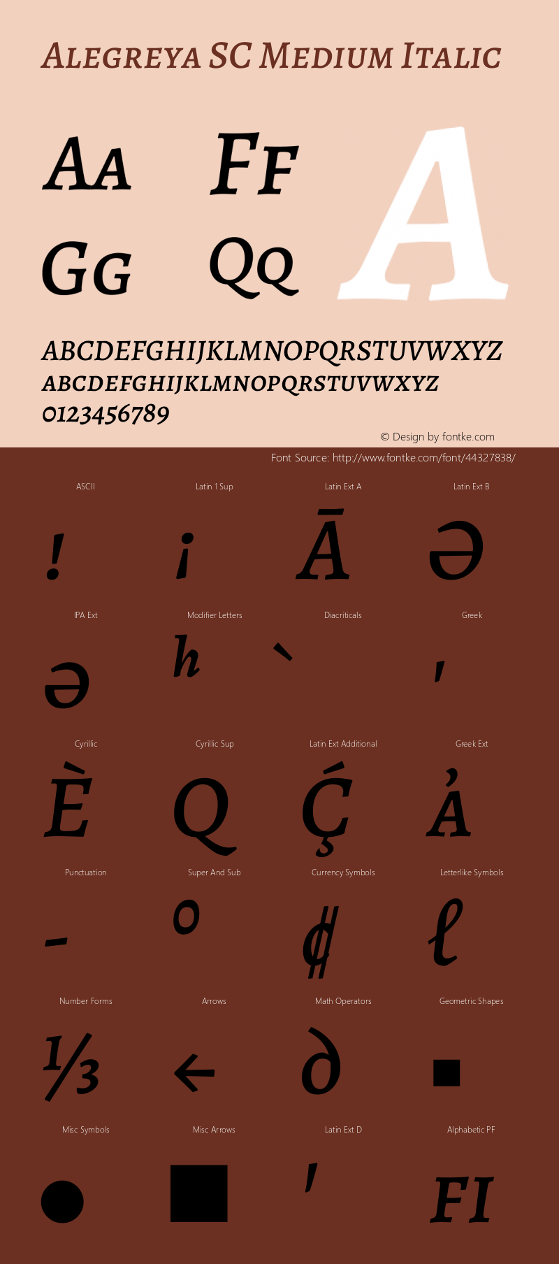 Alegreya SC Medium Italic Version 2.003; ttfautohint (v1.6)图片样张