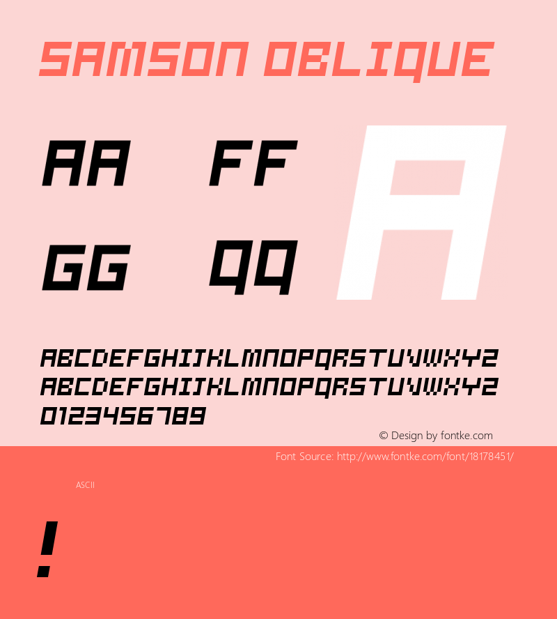 Samson Oblique Version 2.00图片样张