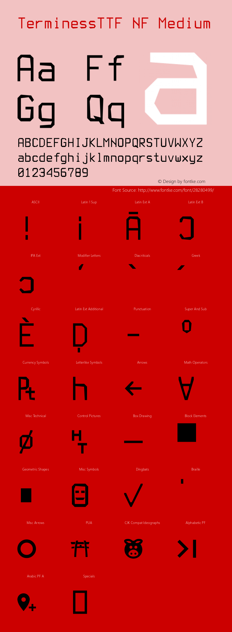 Terminess (TTF) Nerd Font Complete Mono Windows Compatible Version 4.40.1;Nerd Fonts 2.图片样张