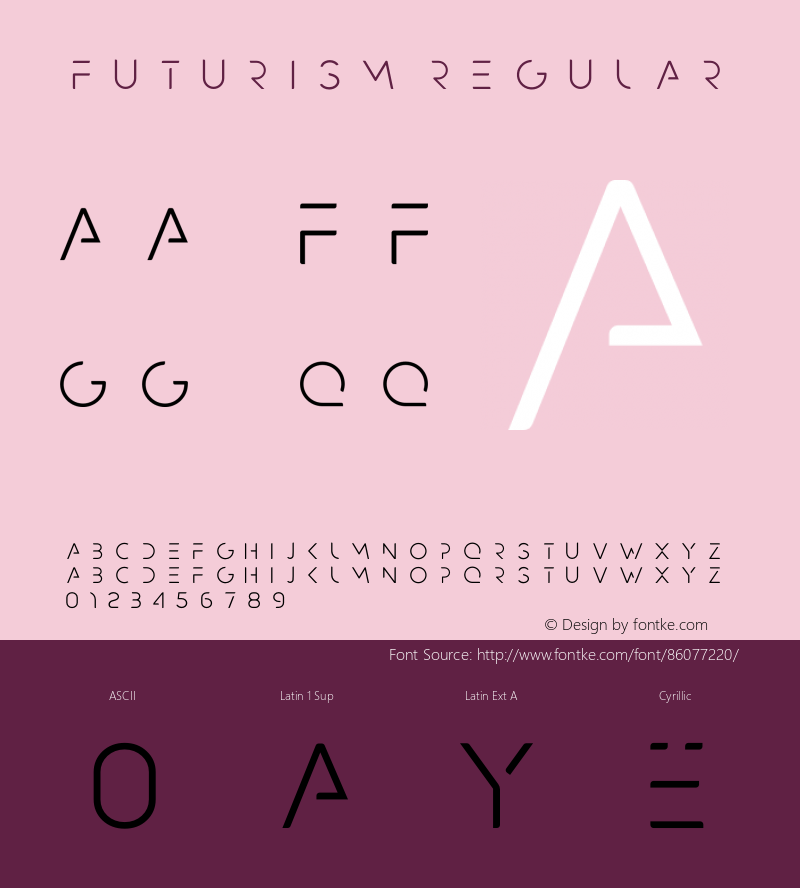 Futurism Version 1.005;Fontself Maker 3.5.2图片样张