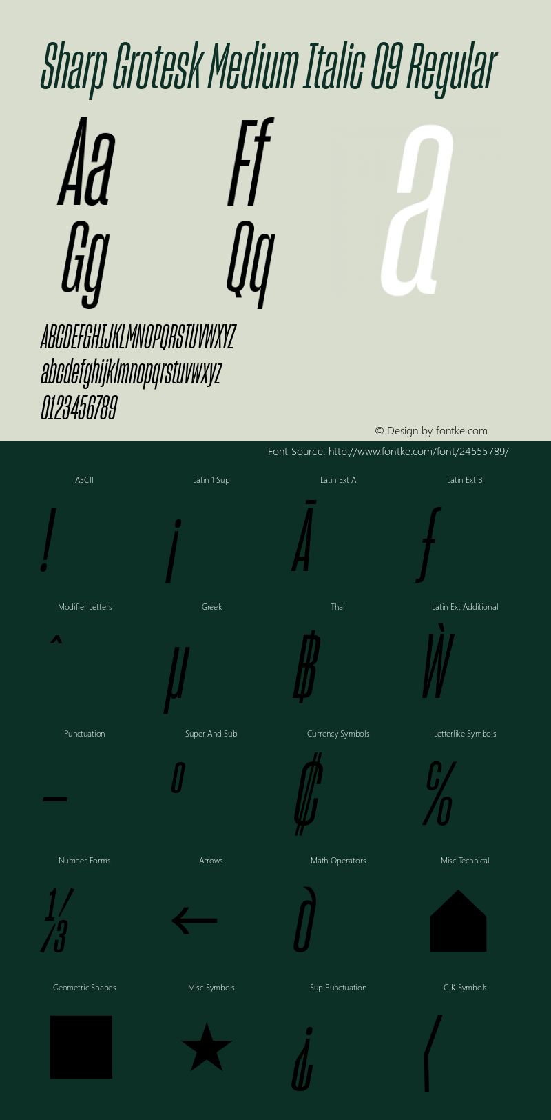 Sharp Grotesk Medium Italic 09 Regular Version 1.001;PS 1.000;hotconv 16.6.51;makeotf.lib2.5.65220图片样张