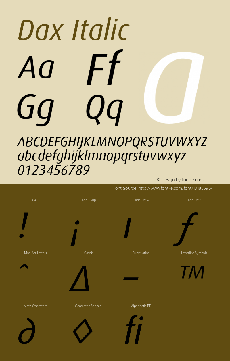 Dax Italic 001.000图片样张