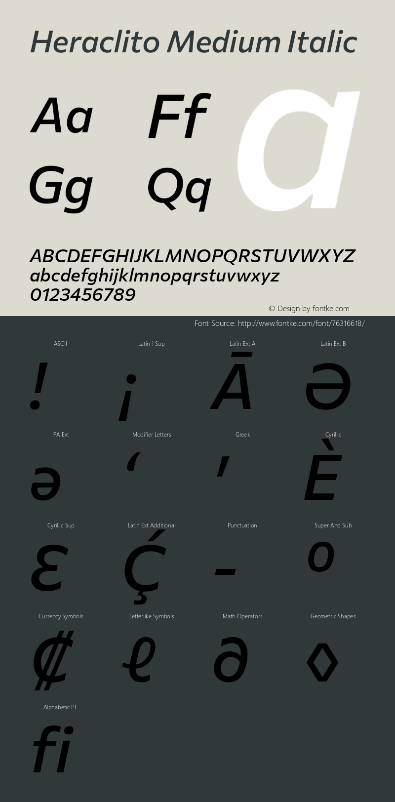 Heraclito Medium Italic Version 1.00;July 8, 2020;FontCreator 13.0.0.2655 64-bit图片样张