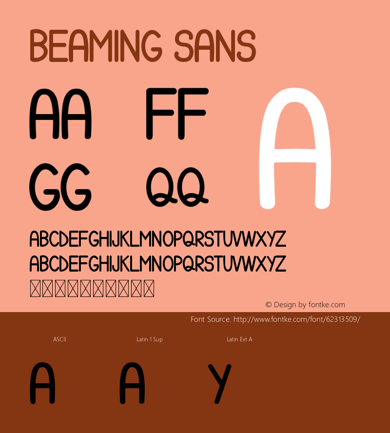 Beaming Sans Version 1.002;Fontself Maker 3.5.1图片样张