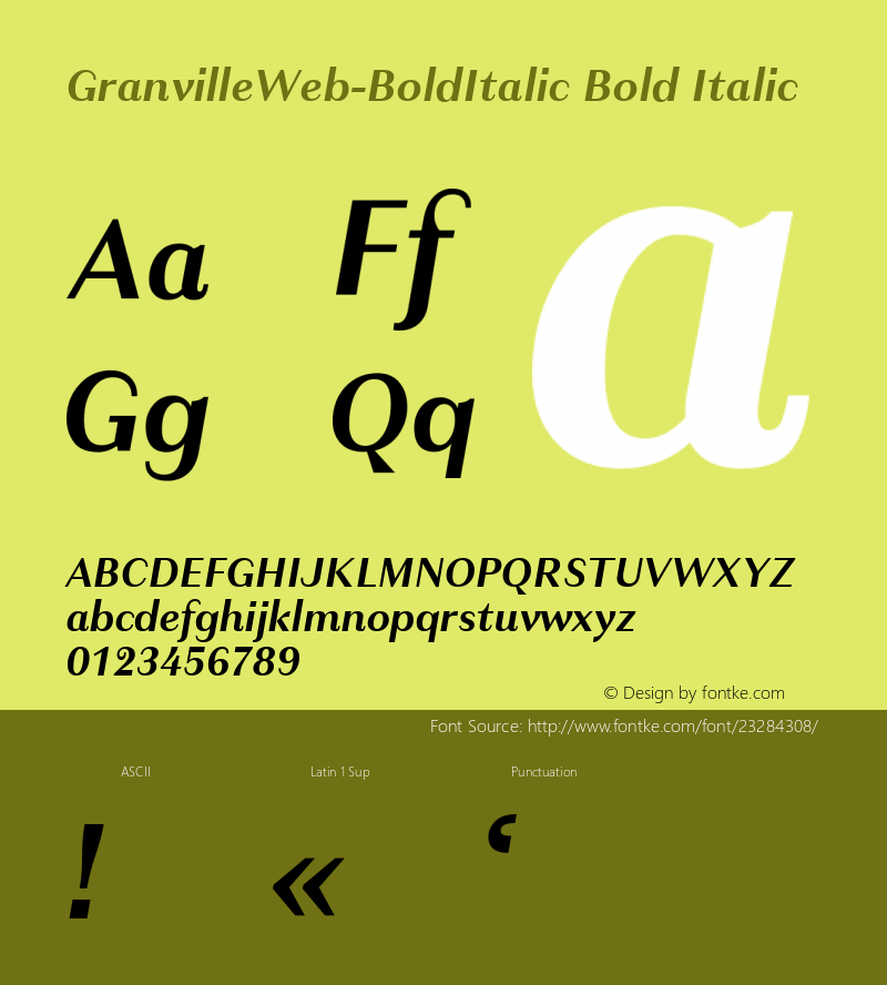 GranvilleWeb-BoldItalic Version 1.002;PS 1.2;hotconv 1.0.72;makeotf.lib2.5.5900图片样张