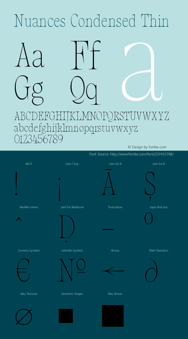 Nuances Condensed Thin Version 1.001图片样张
