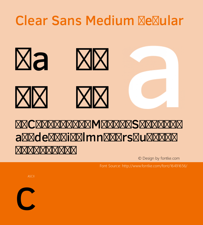 Clear Sans Medium Regular Version 1.00图片样张
