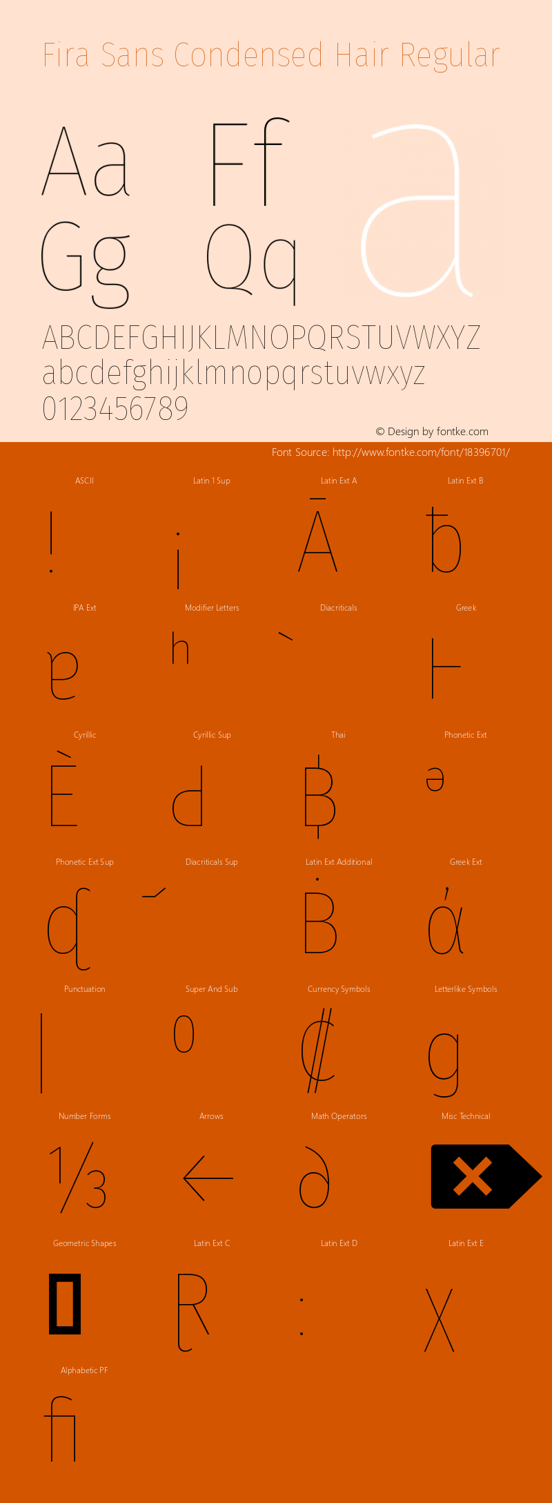 Fira Sans Condensed Hair Regular Version 4.203;PS 004.203;hotconv 1.0.88;makeotf.lib2.5.64775图片样张