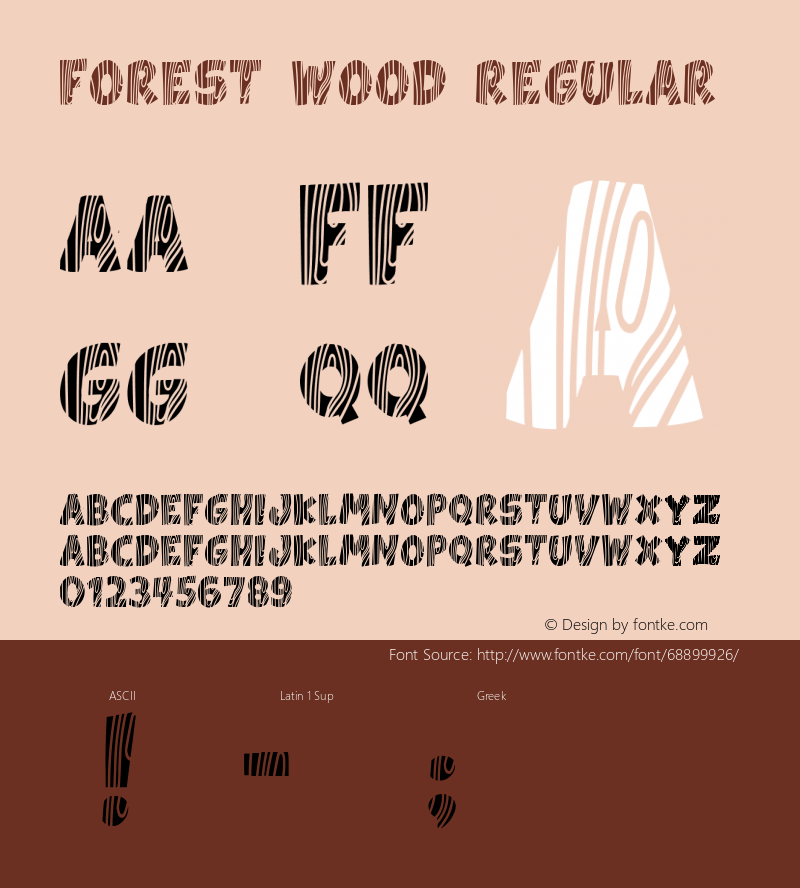 Forest Wood Version 1.00;June 21, 2020;FontCreator 11.5.0.2427 64-bit图片样张