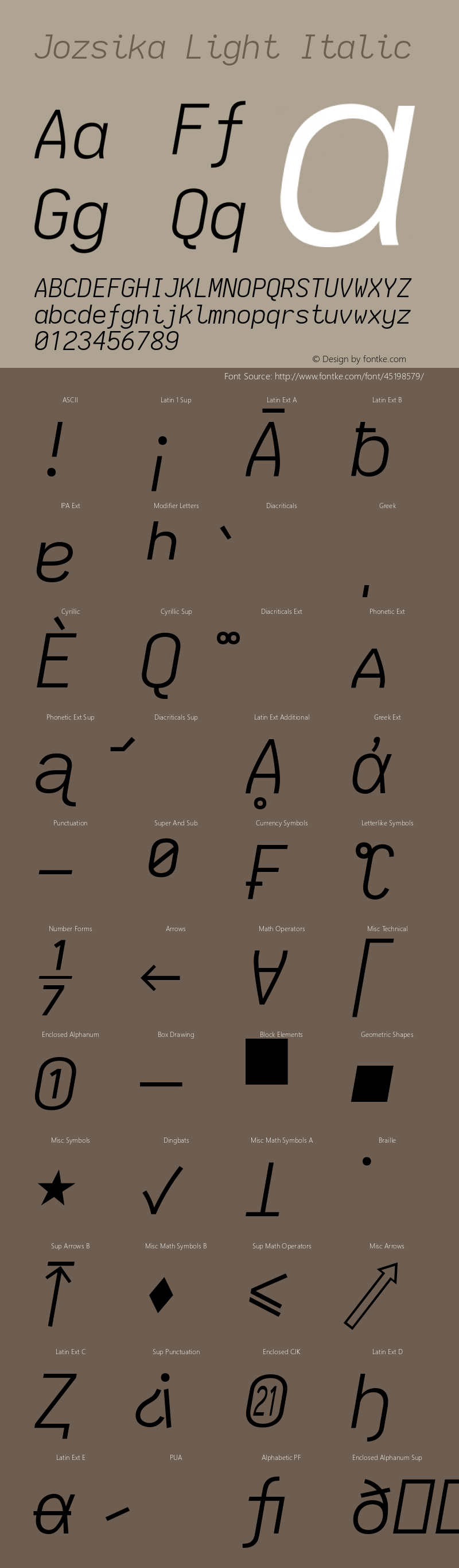Jozsika Light Italic 2.1.0图片样张