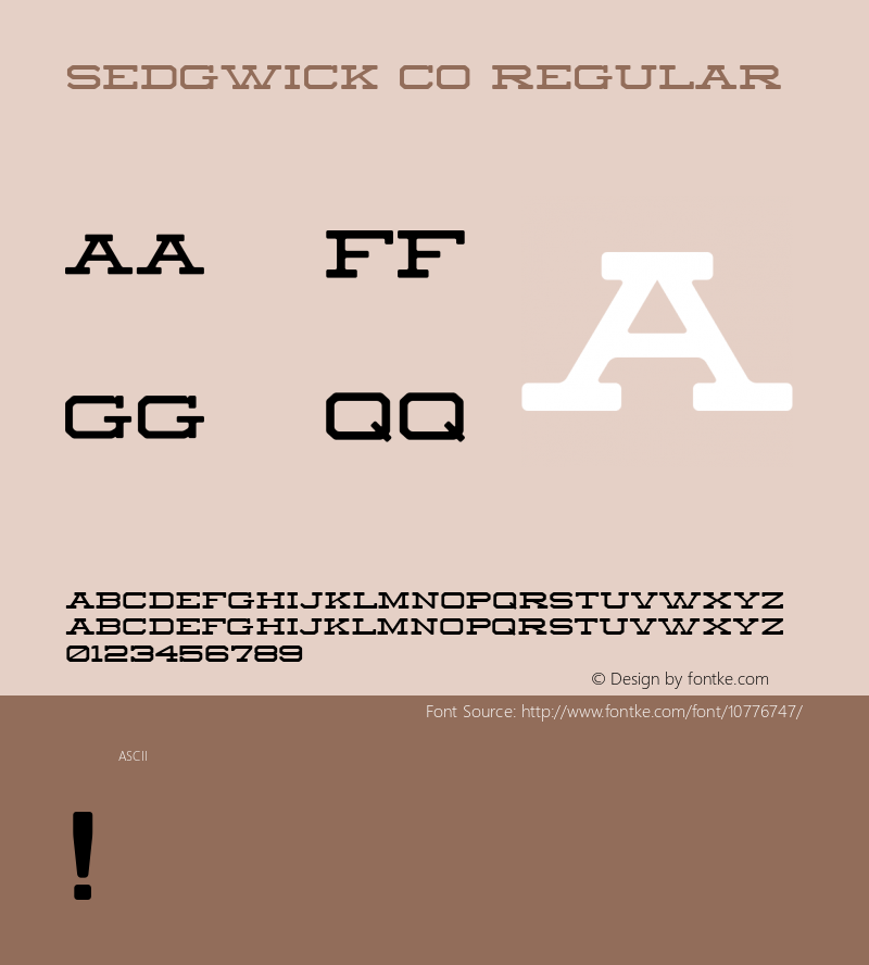 Sedgwick Co Regular Version 001.000图片样张