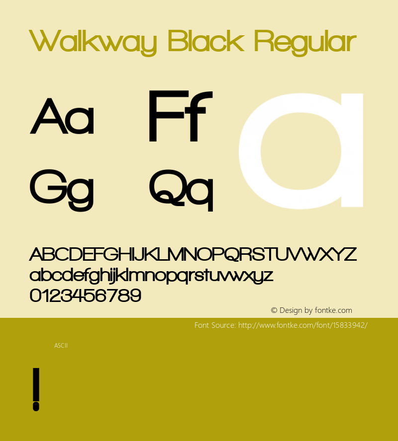 Walkway Black Regular 1.0; ttfautohint (v1.4.1)图片样张