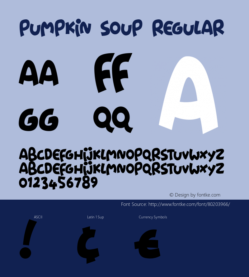 Pumpkin Soup Version 1.00;October 8, 2020;FontCreator 12.0.0.2567 64-bit图片样张