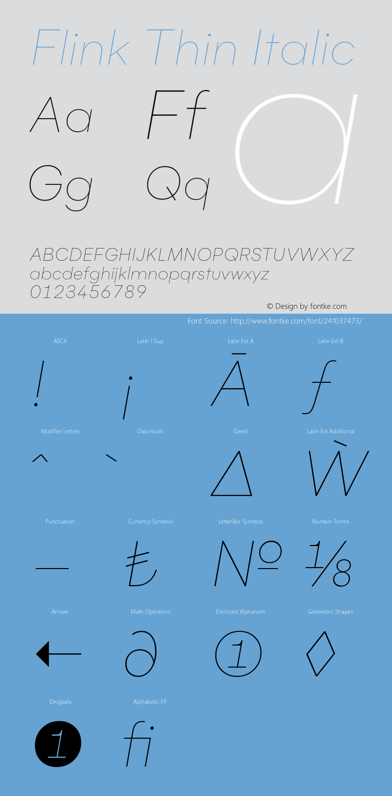 Flink-ThinItalic Version 1.000;PS 001.000;hotconv 1.0.88;makeotf.lib2.5.64775图片样张
