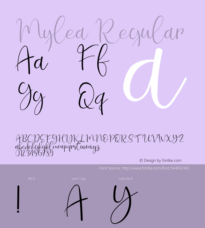 Mylea Version 1.002;Fontself Maker 3.4.0图片样张