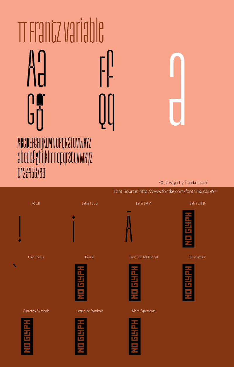 TTFrantzVariable Version 1.000;YWFTv17图片样张