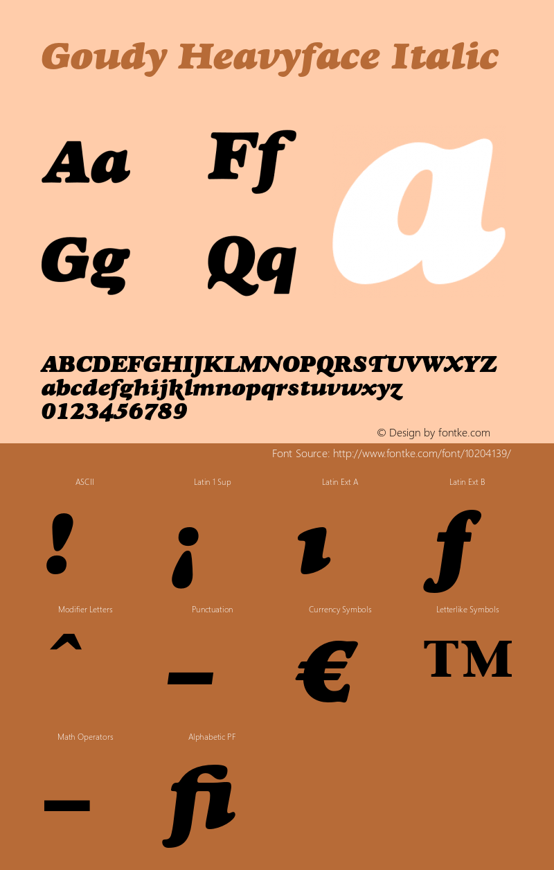 Goudy Heavyface Italic 001.002图片样张