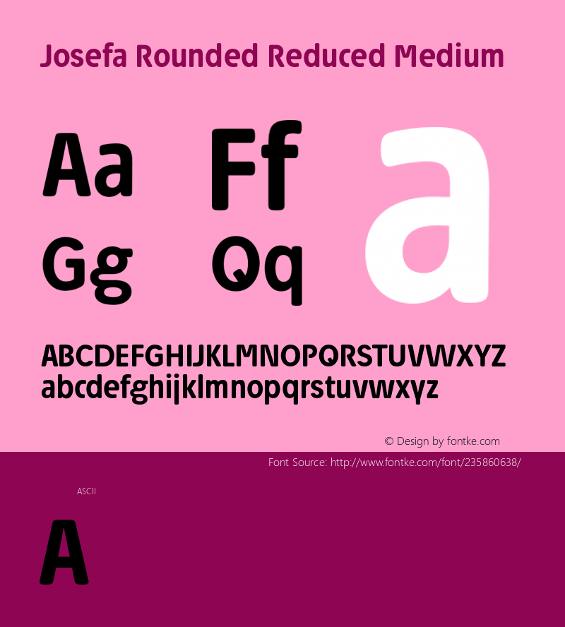 Josefa Rounded Reduced Medium Version 1.007图片样张