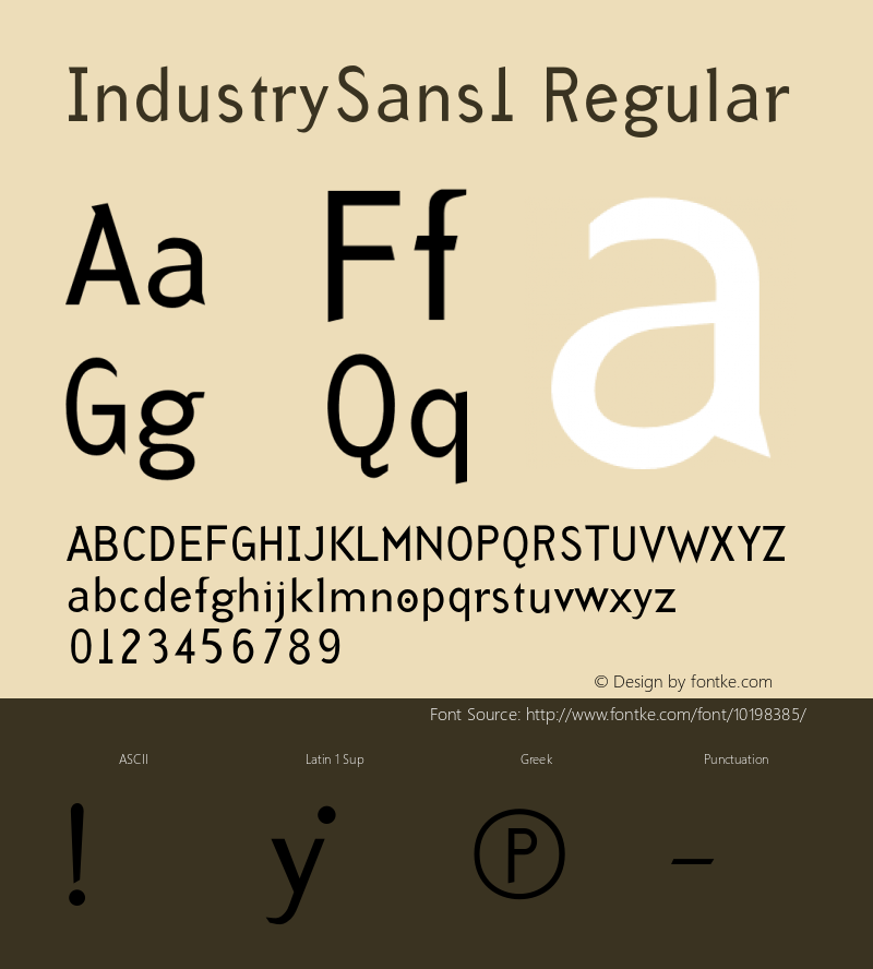 IndustrySans1 Regular 001.000图片样张