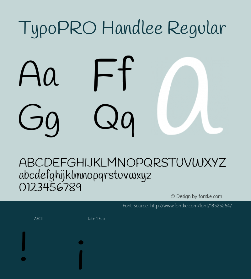 TypoPRO Handlee Regular Version 1.001图片样张