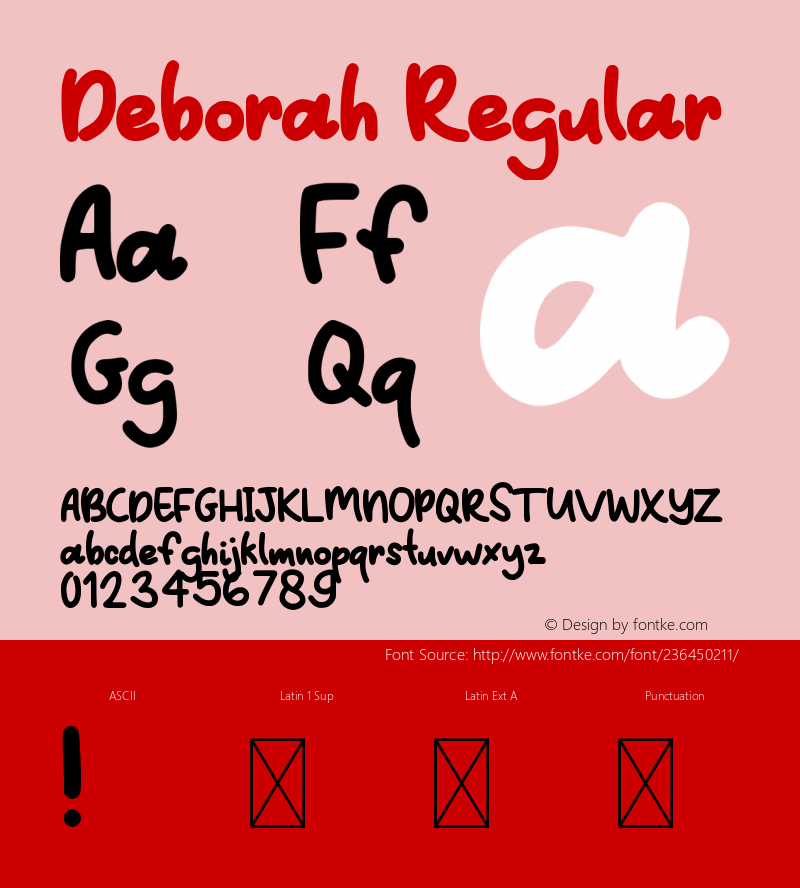 Deborah Version 1.001;Fontself Maker 3.5.6图片样张